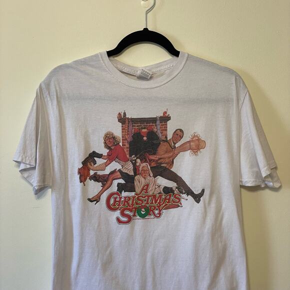 A Christmas Story M white short sleeve t-shirt movie fandom 2021 cotton holiday - Picture 2 of 7